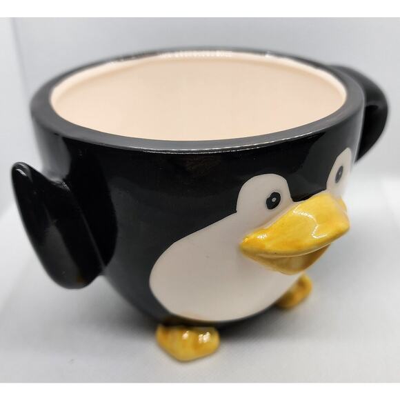 MUG - PENGUIN-Whimsical-Double Handled-Large-Soup - Picture 2 of 6